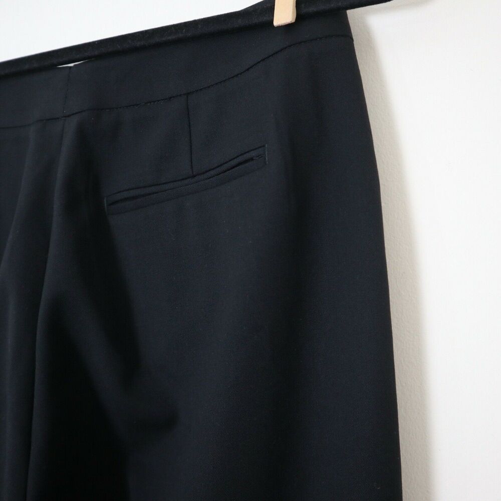Lafayette 148 New York 30" Waist Menswear Wool-Blend Trouser Pant Black - Picture 12 of 12